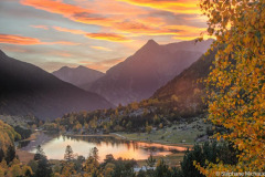 Catalogne, Encantats, Espagne, Estany de la Llebreta, automne, lac Vall de Boi, parc national Aiguestortes i Estany de Sant Maurici, í Aiguestortes